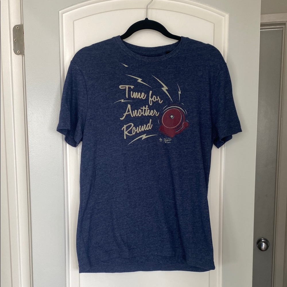 Original Penguin Men’s Navy Blue Bar Bell Boxing Graphic T-Shirt Medium